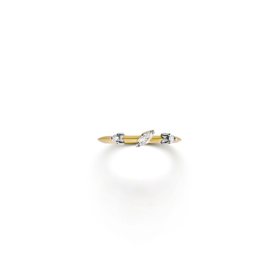 Anello 'Balance' oro giallo con marquise BALANCE | AN AU18G1MQ 2TO CT.0,09+0,05+0,03
